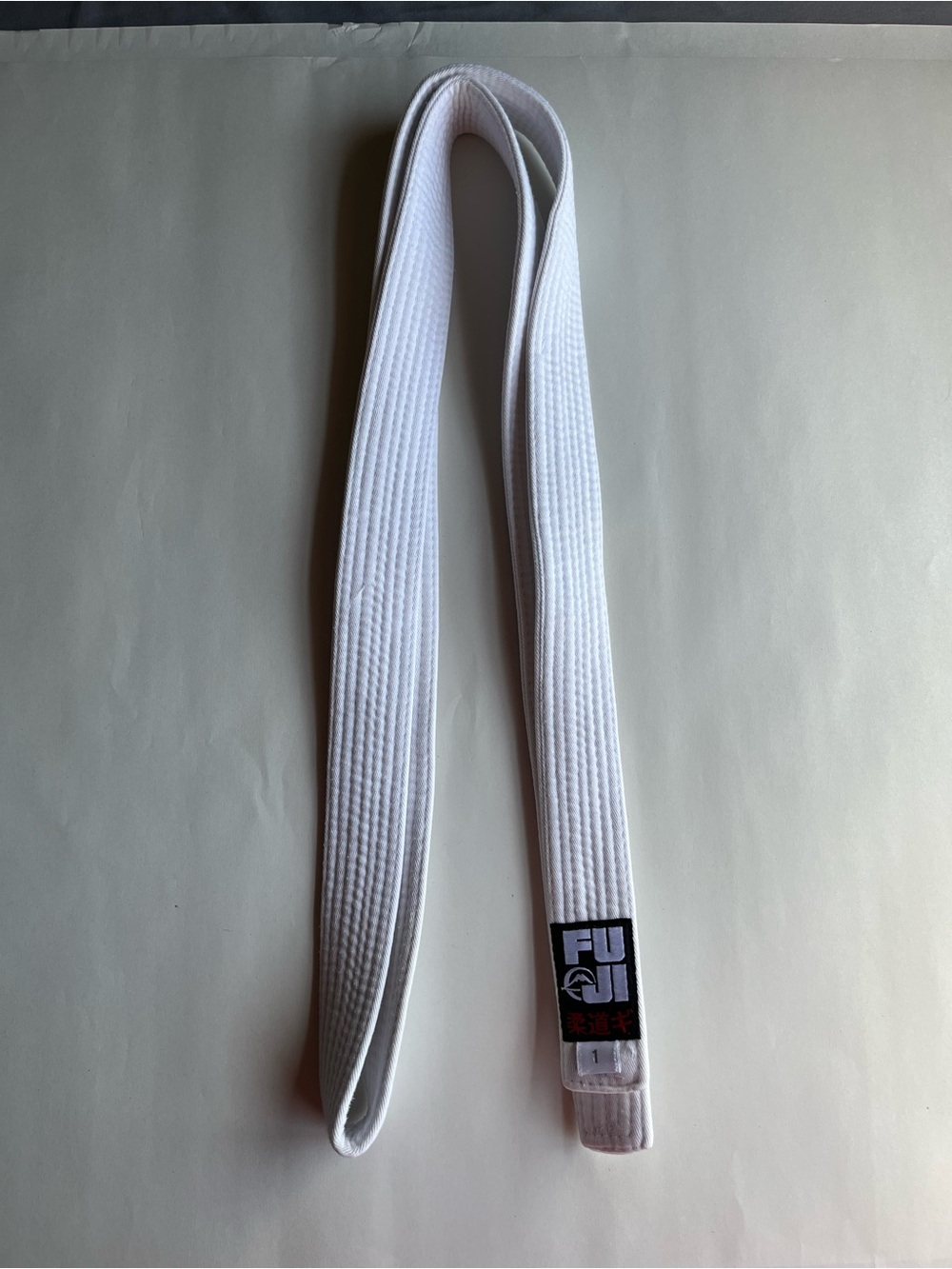 Fuji Sports Youth White Cotton Judo Belt - Size 1